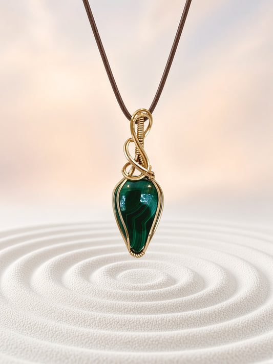 Malachite Pendant Necklace