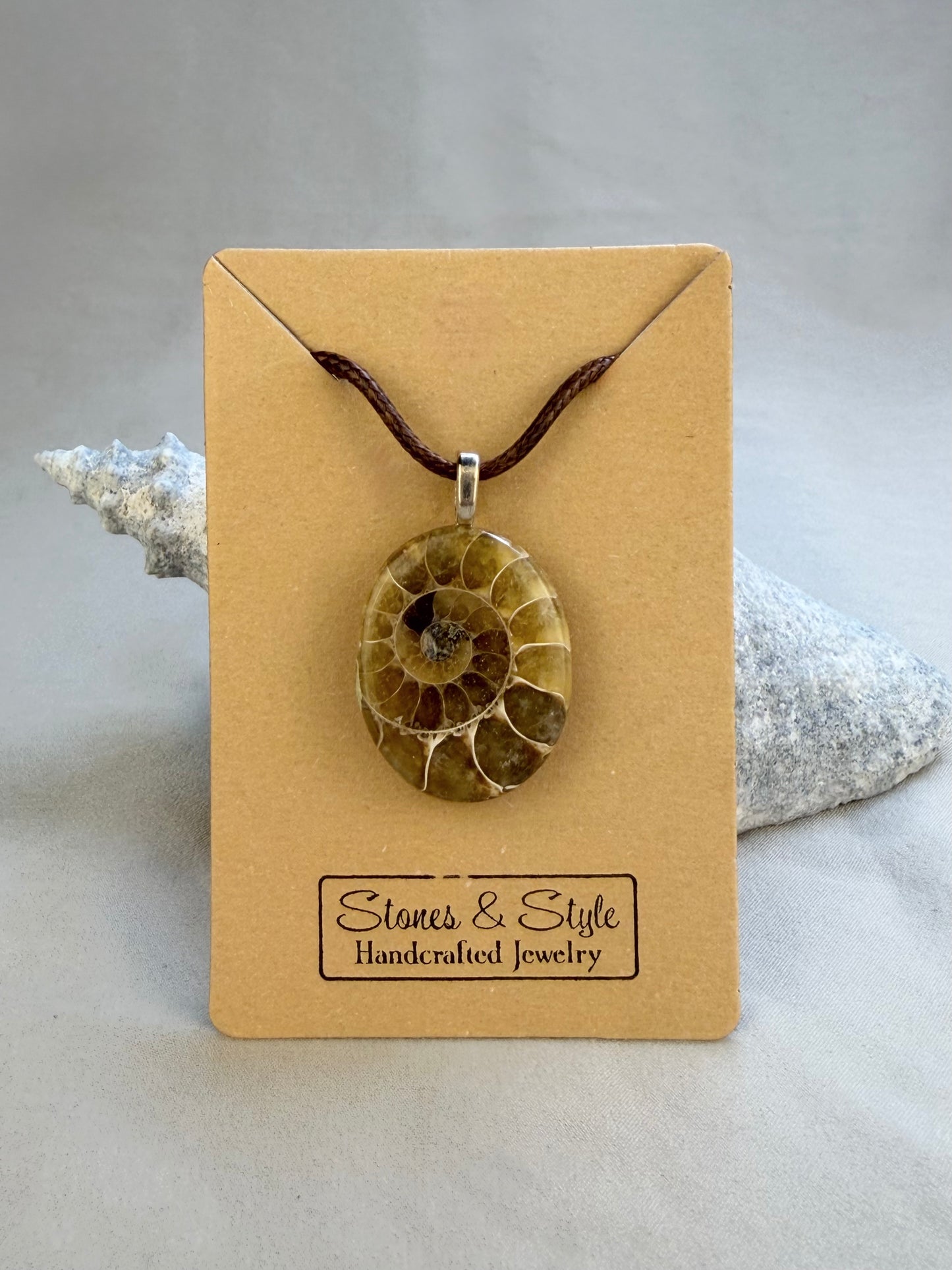 Ammonite Pendant Necklace