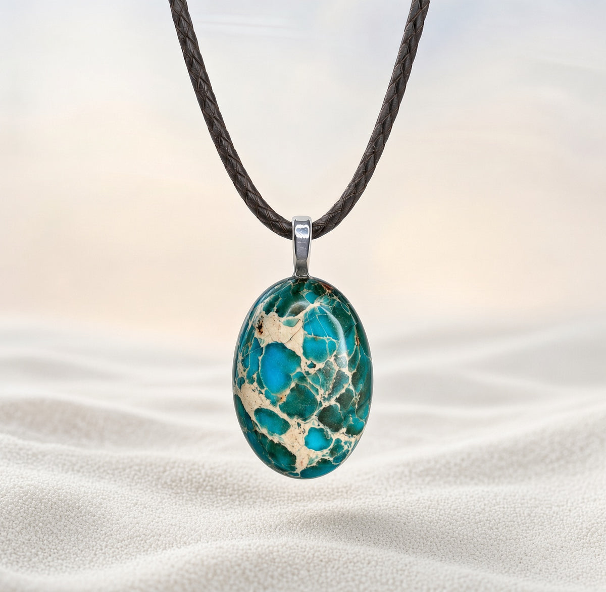 Sea Sediment Jasper Pendant Necklace