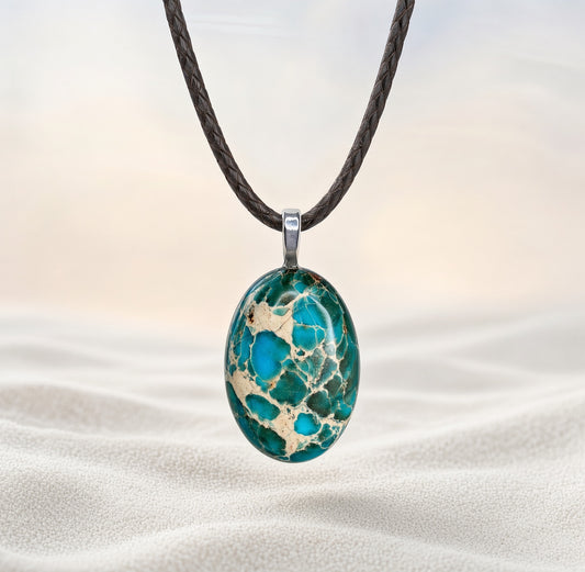 Sea Sediment Jasper Pendant Necklace