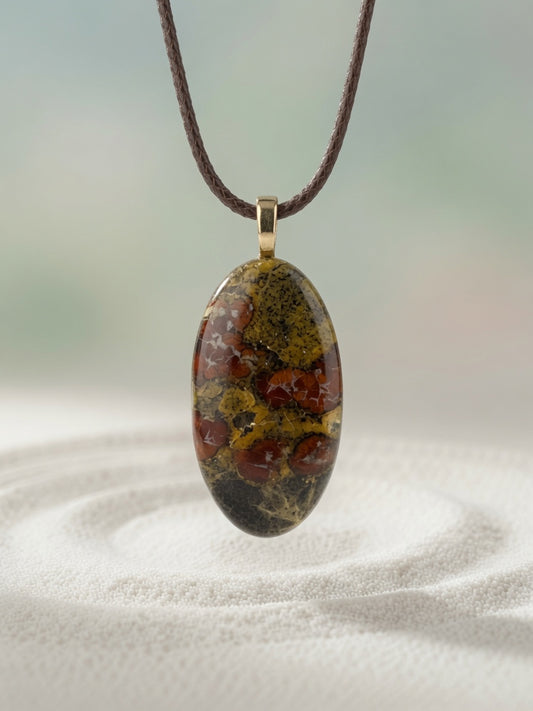 Peanut Jasper Pendant Necklace