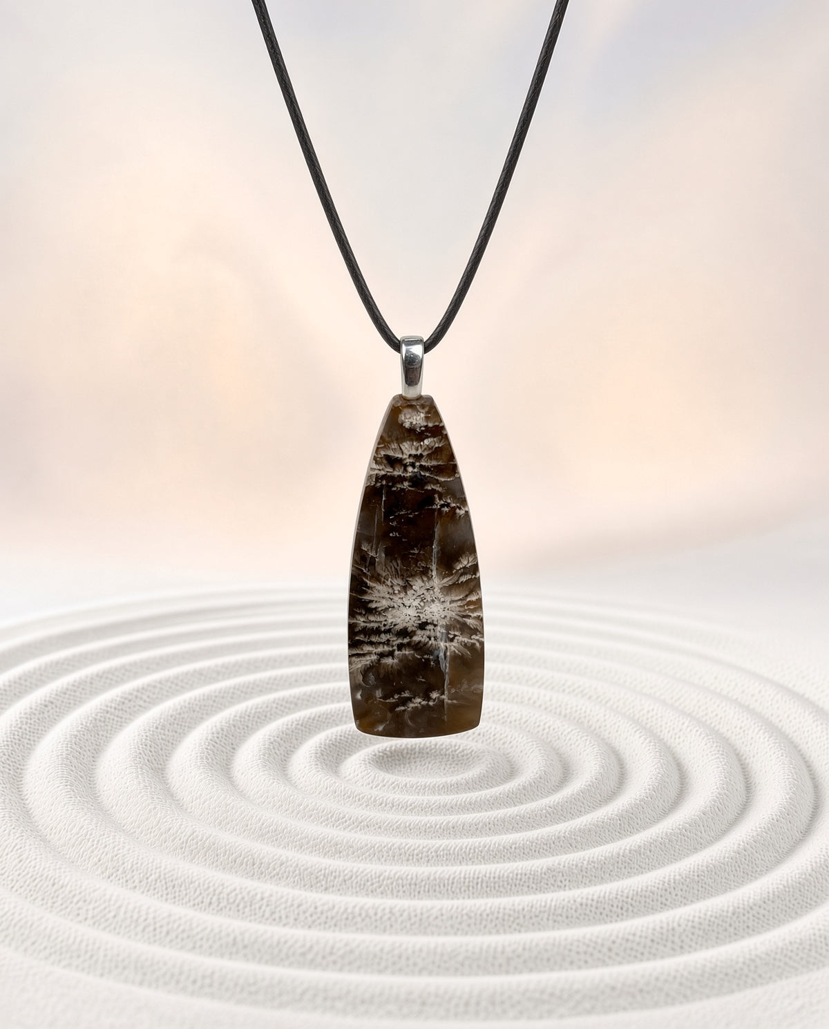 Purple Plume Agate Pendant Necklace