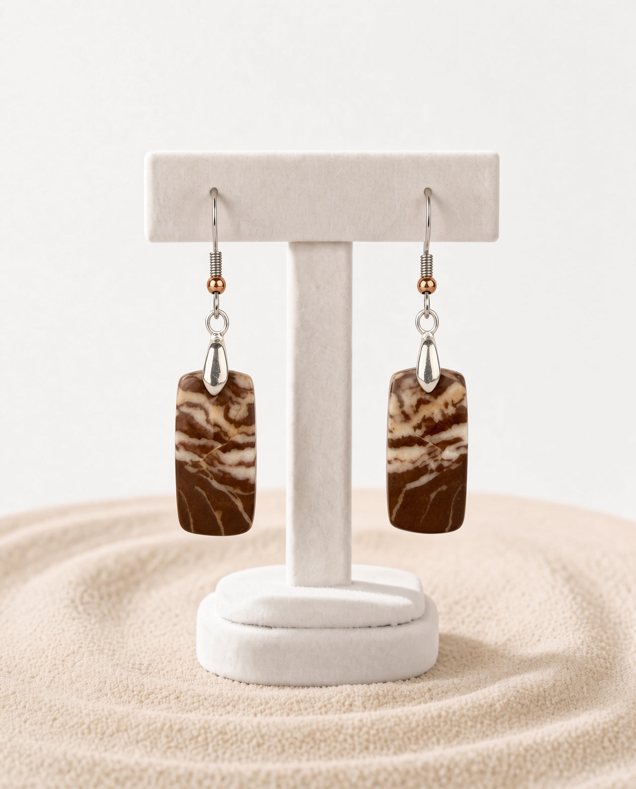 Coffee Mocha Jasper Earrings