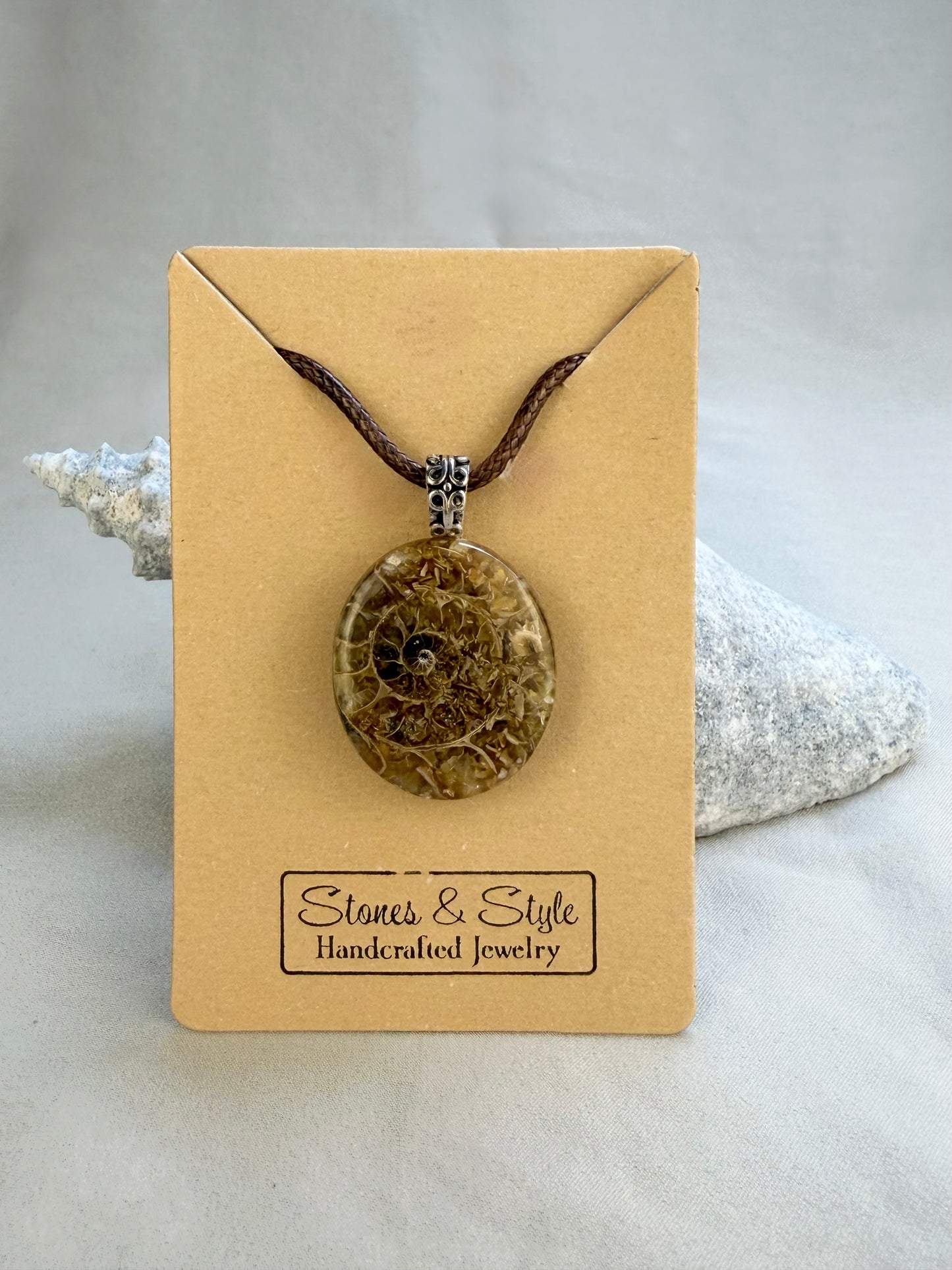 Ammonite Pendant Necklace