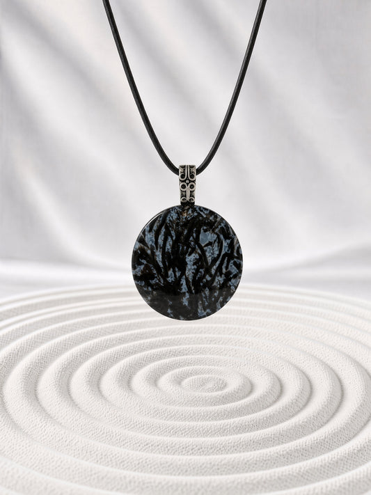 Black Palm Root Pendant Necklace