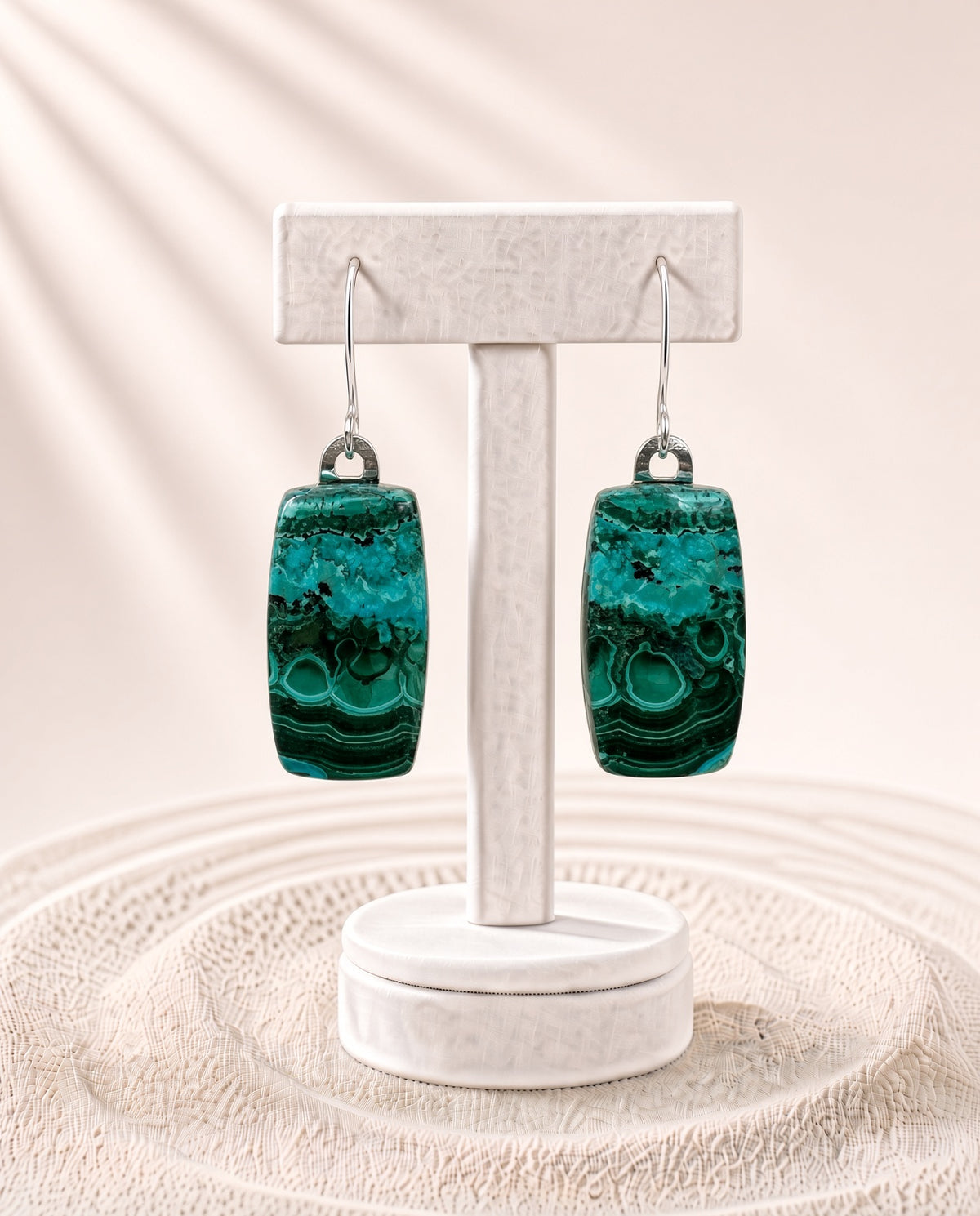 Chrysocolla Malachite Earrings