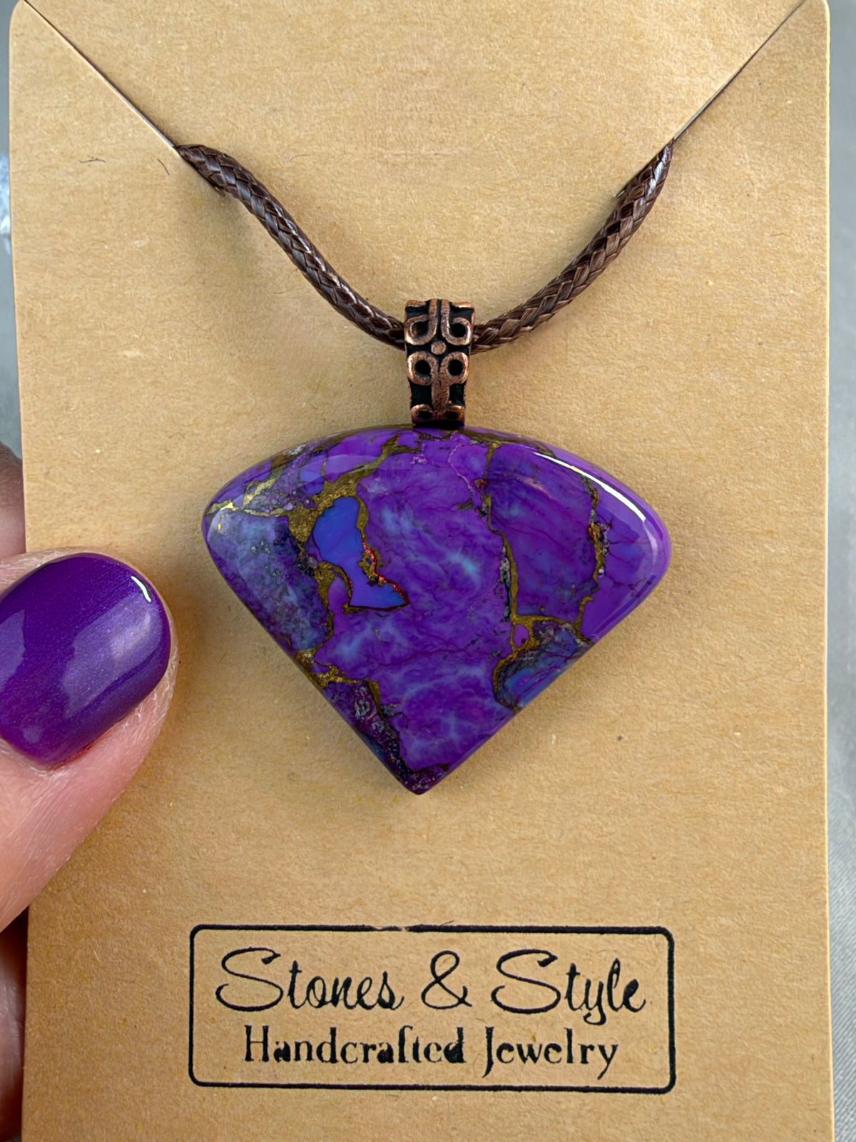 Purple Mojave Pendant Necklace