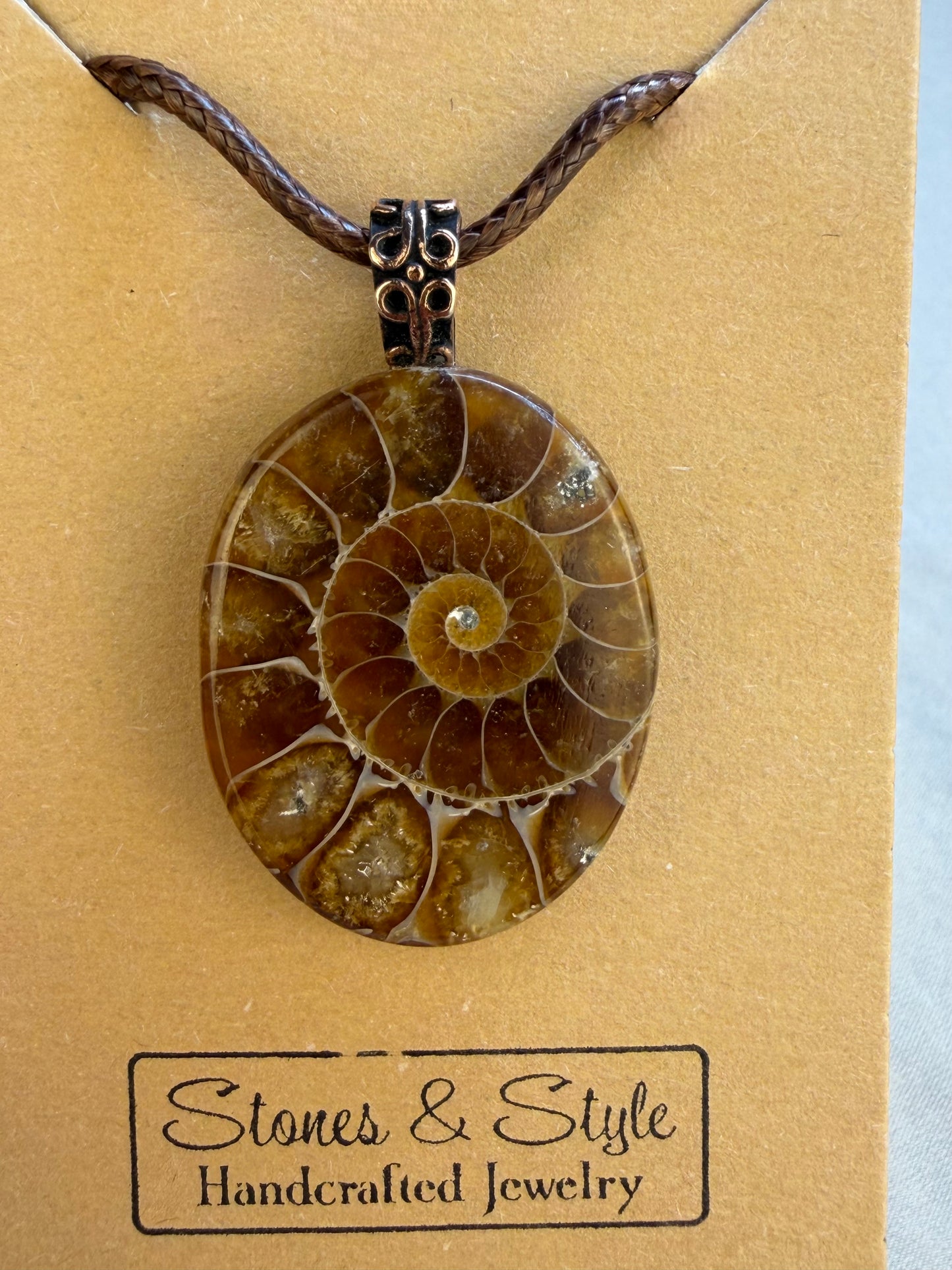 Ammonite Pendant Necklace