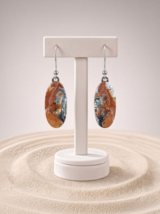 Maligano Jasper French Hook Earrings