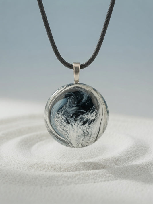 Hand Painted Glass Pendant