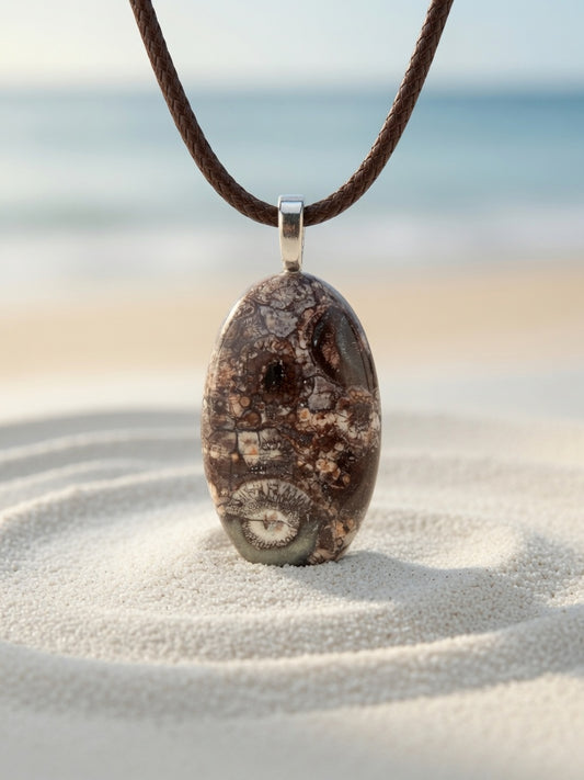 Birds Eye Rhyolite Pendant Necklace
