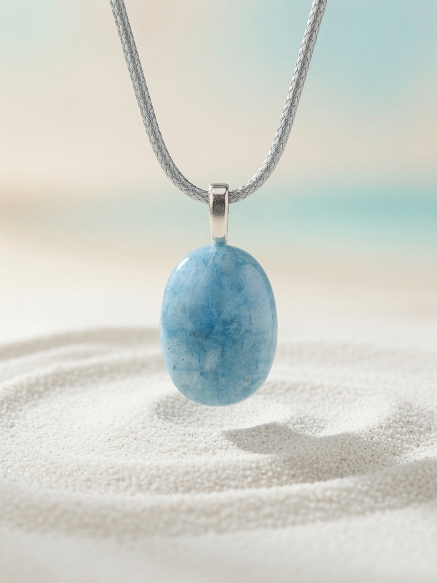 Blue Moonstone Pendant Necklace
