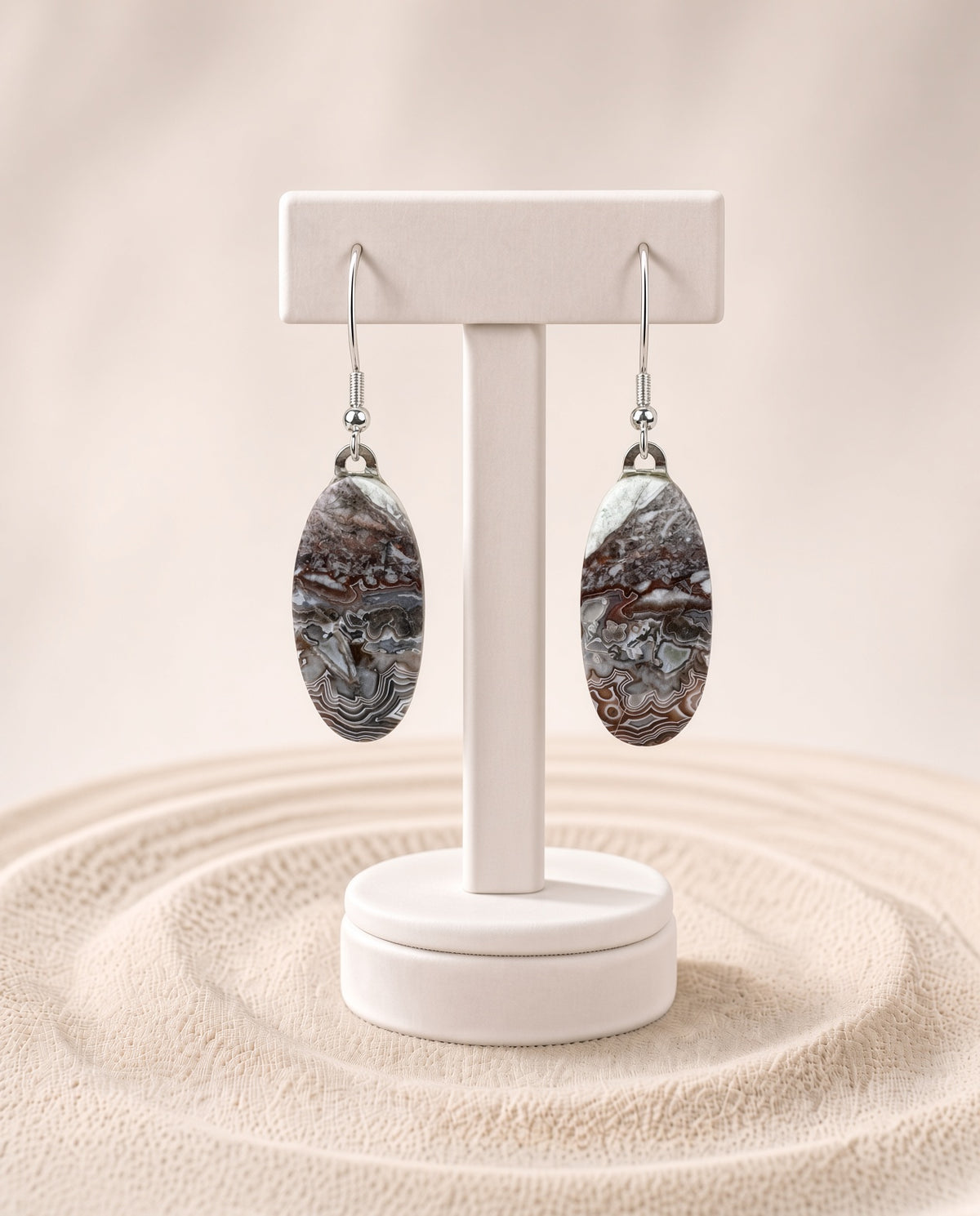 Crazy Lace Agate Earrings