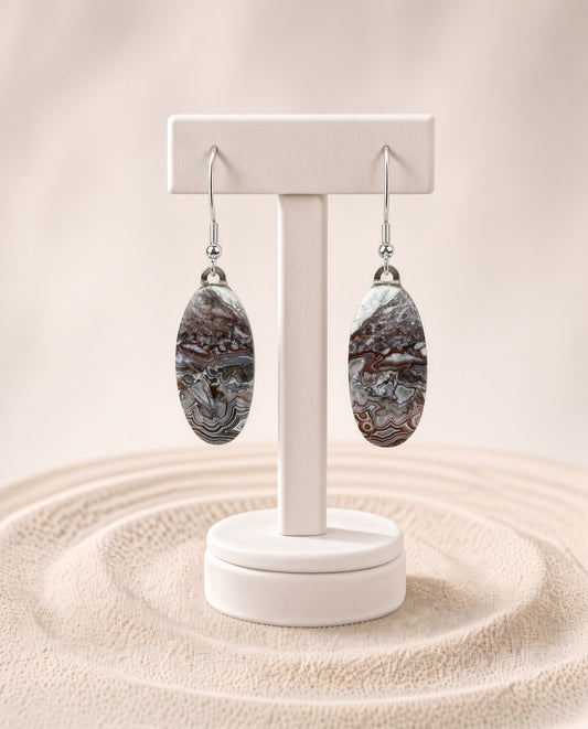 Crazy Lace Agate Earrings