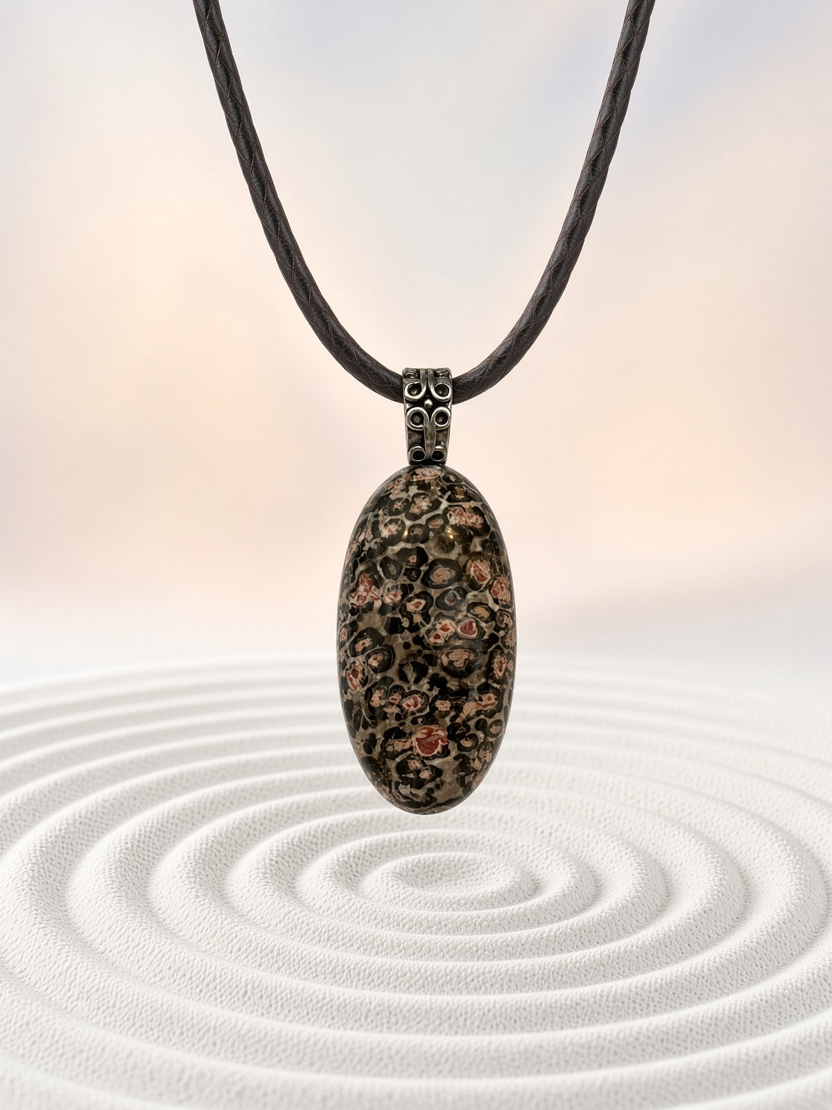 Leopard Jasper Pendant Necklace