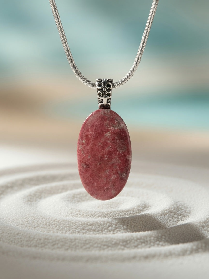 Thulite Pendant Necklace