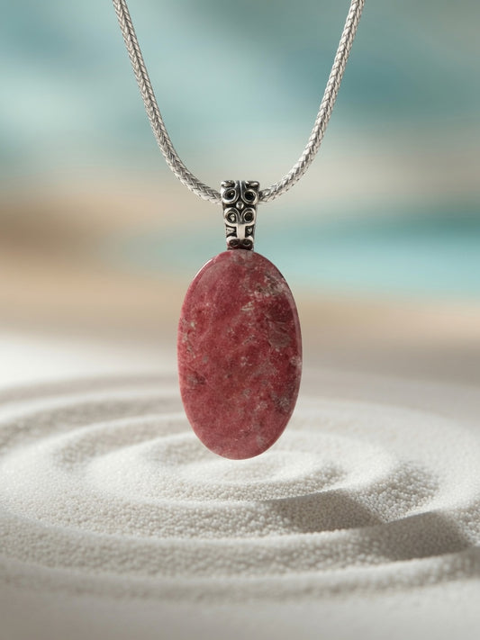 Thulite Pendant Necklace