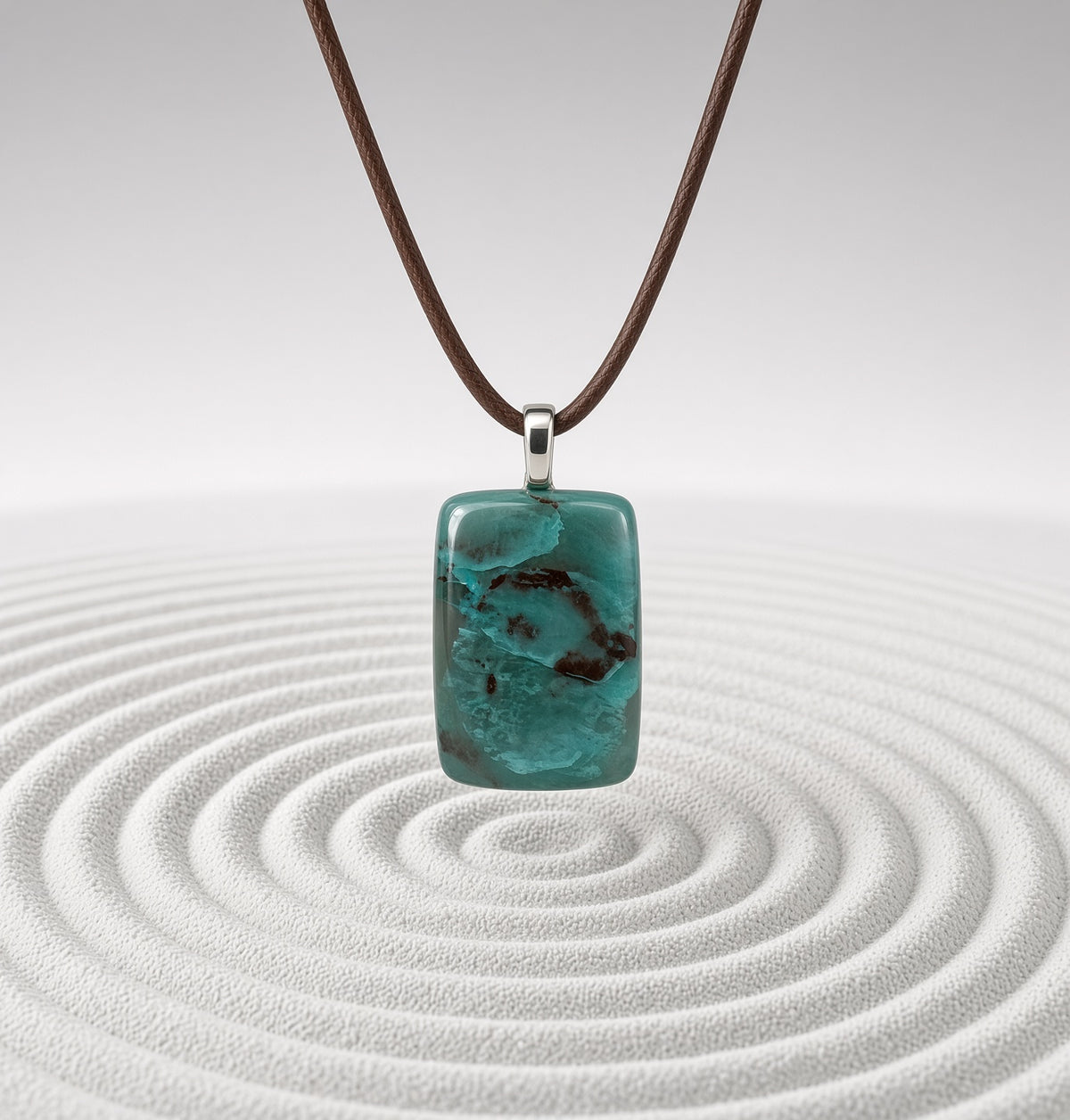 Chrysocolla Quartz Pendant Necklace