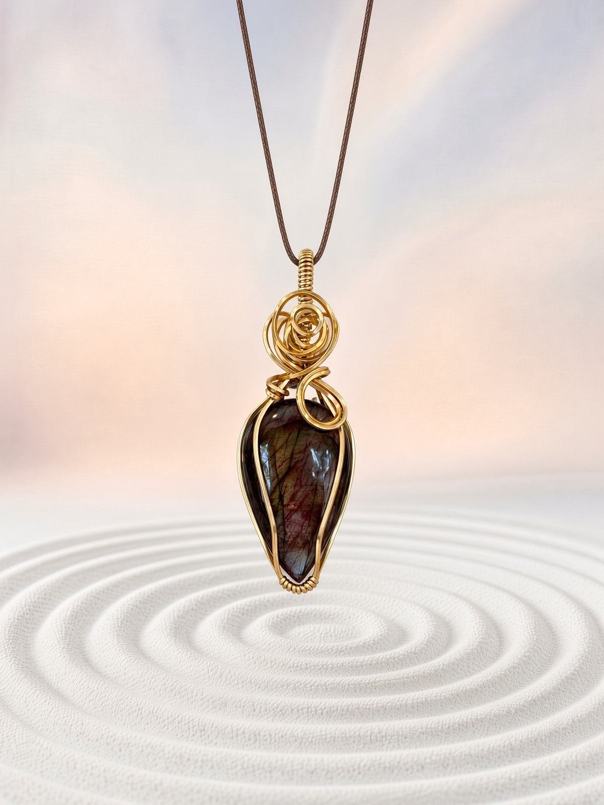 Dyed Labradorite Pendant Necklace