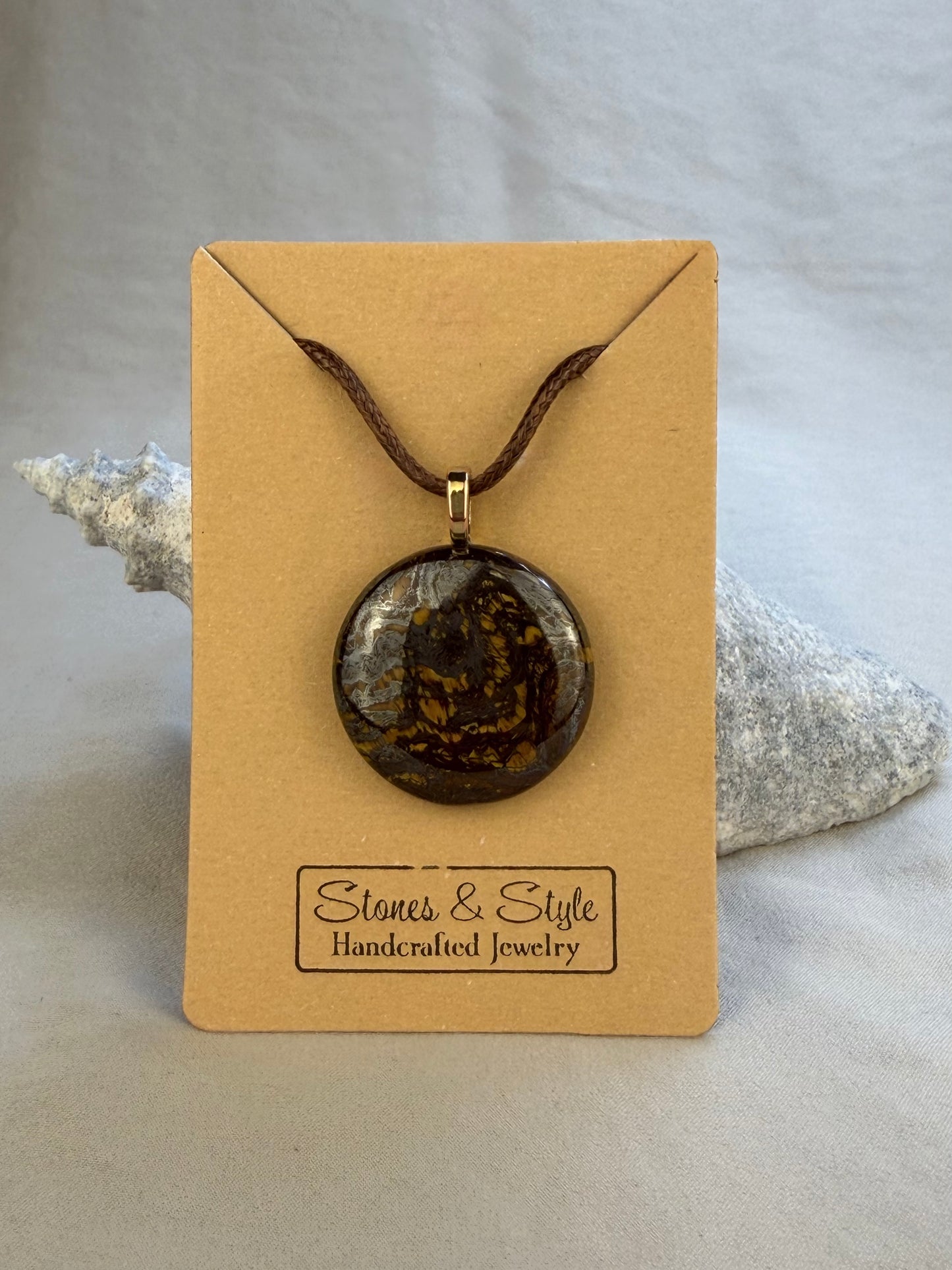 Tiger Iron Pendant Necklace