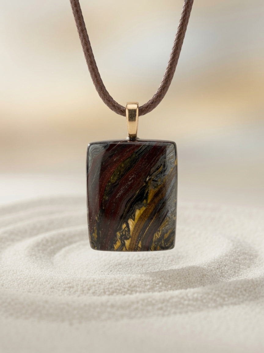 Tiger Iron Pendant Necklace