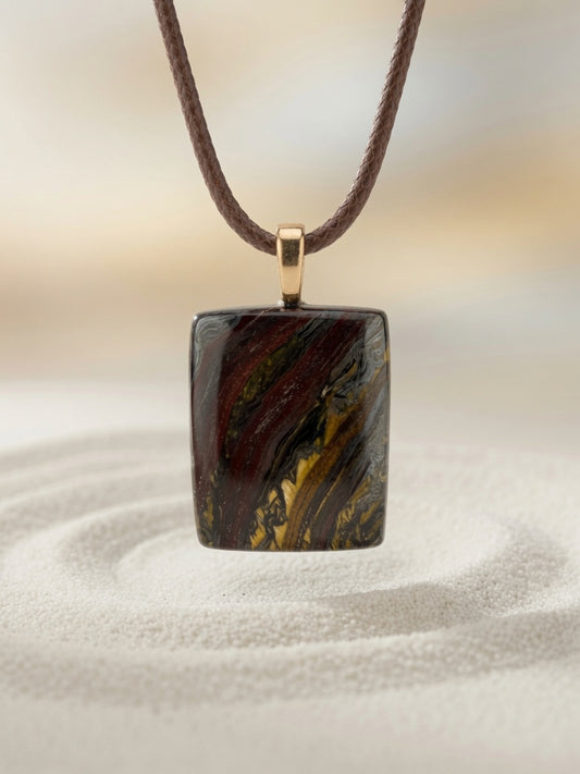 Tiger Iron Pendant Necklace