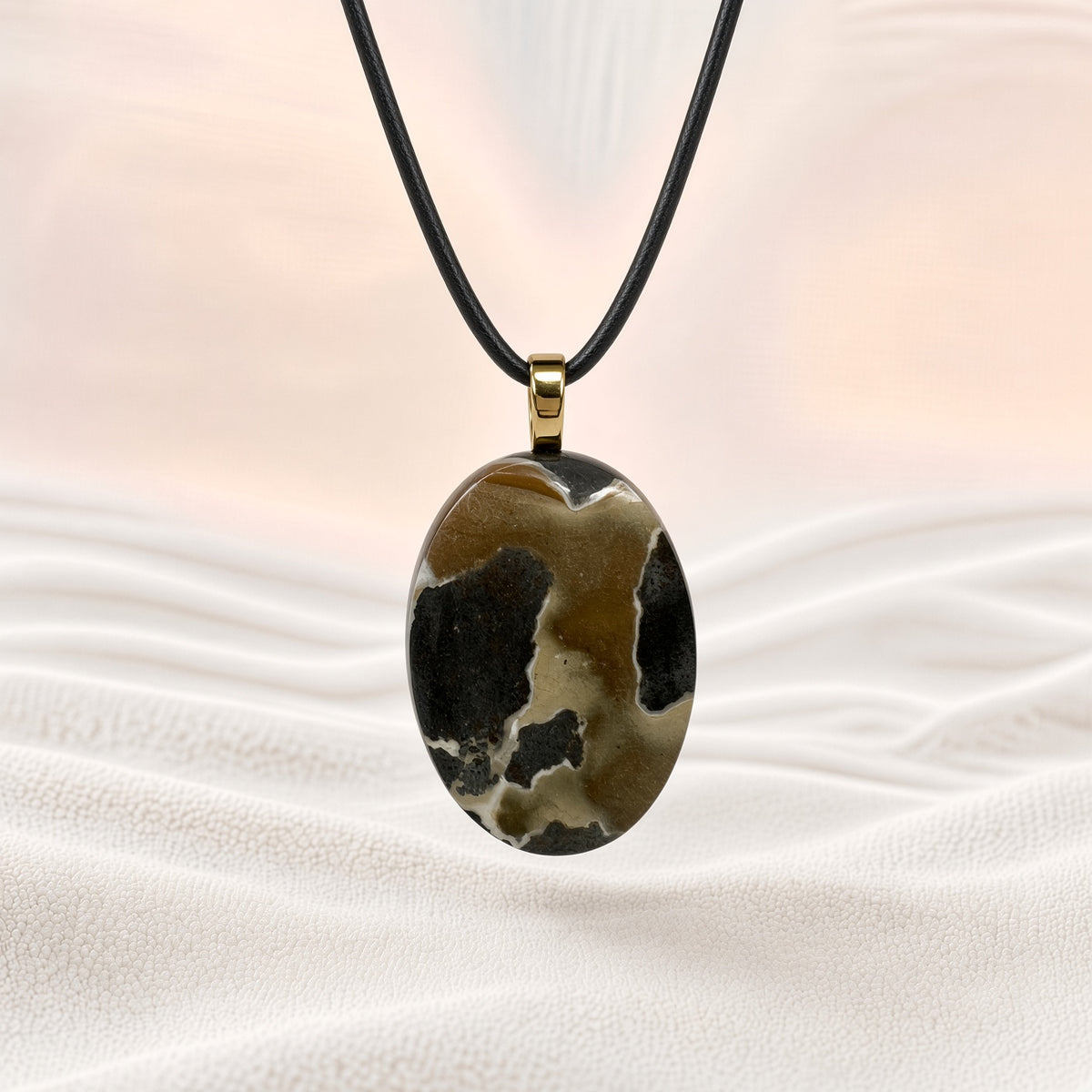 Black Dahlia (Brecciated Jasper) Pendant Necklace