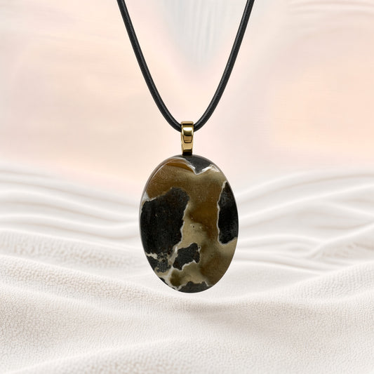 Black Dahlia (Brecciated Jasper) Pendant Necklace
