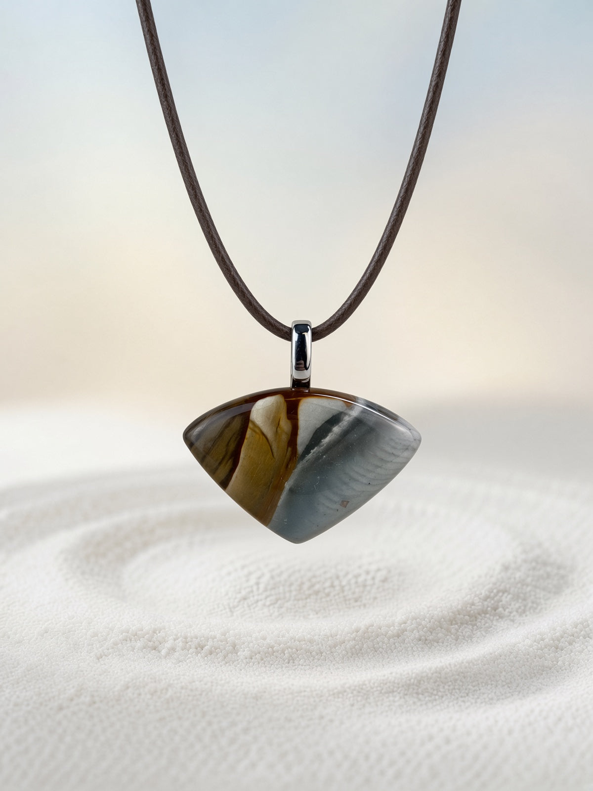 Polychrome Jasper Pendant Necklace