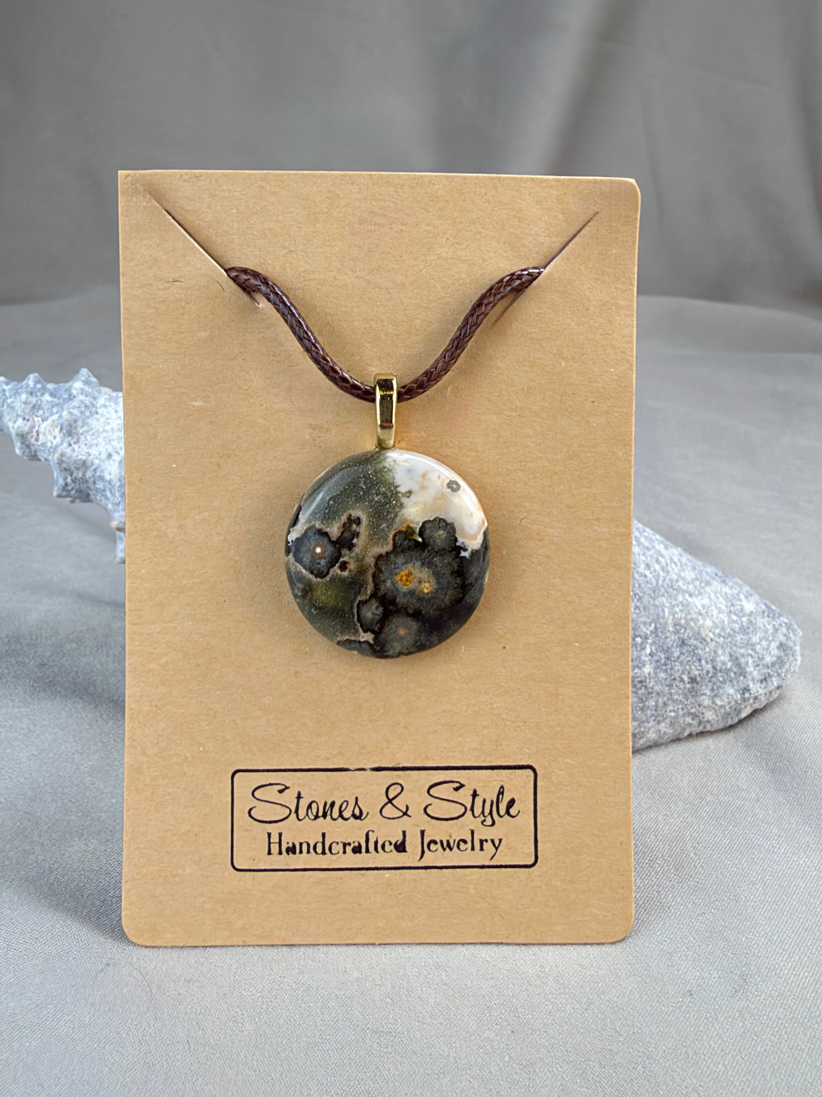 Ocean Jasper Pendant Necklace