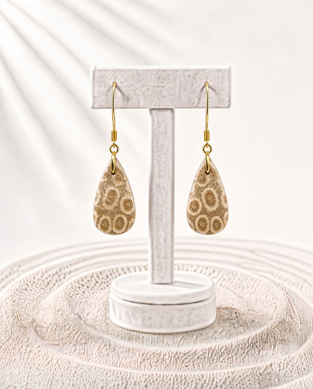 Fossil Coral Earrings