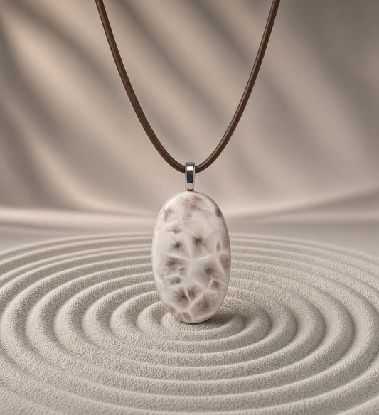 Rose Natrolite Pendant Necklace
