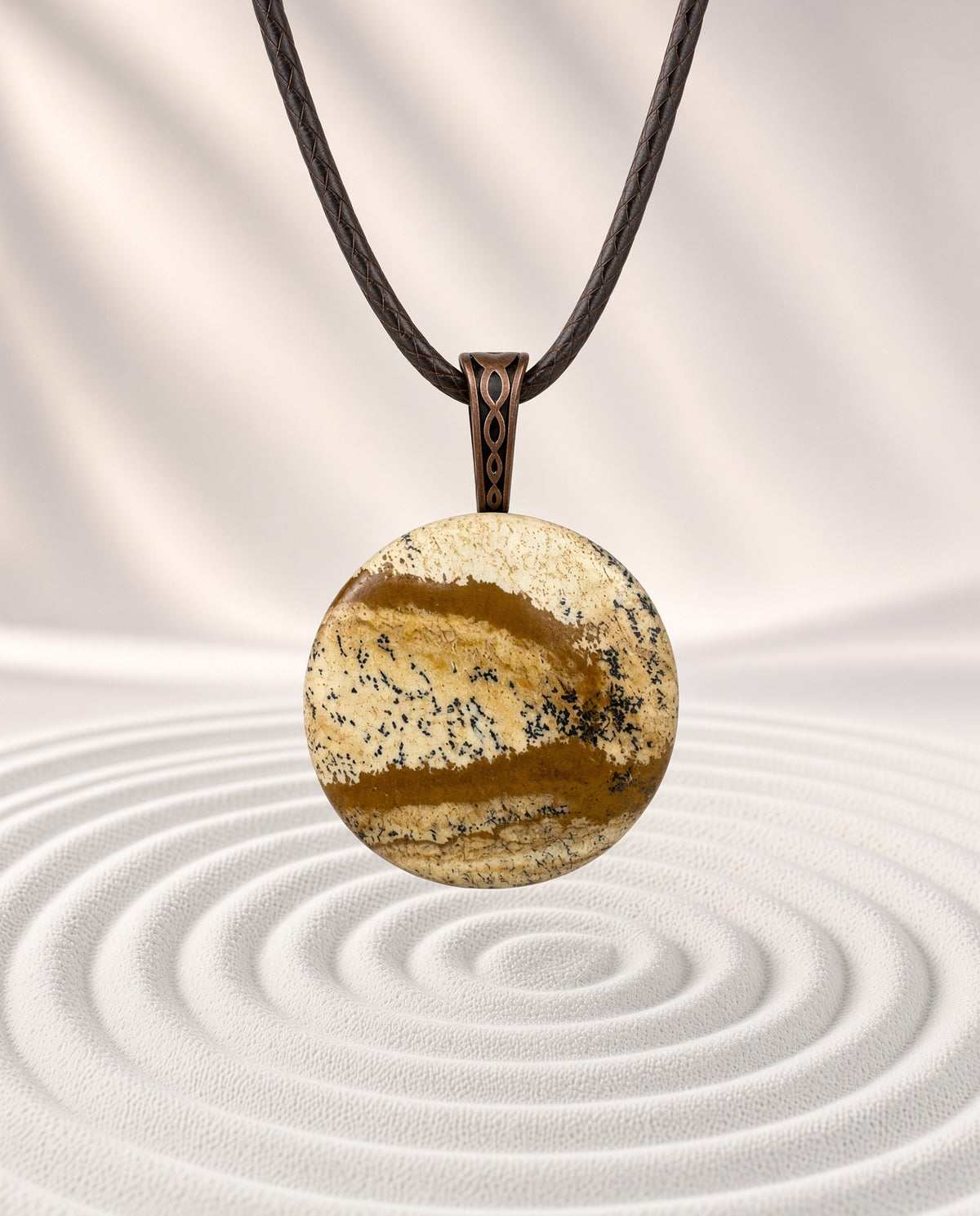 Picture Jasper Pendant Necklace