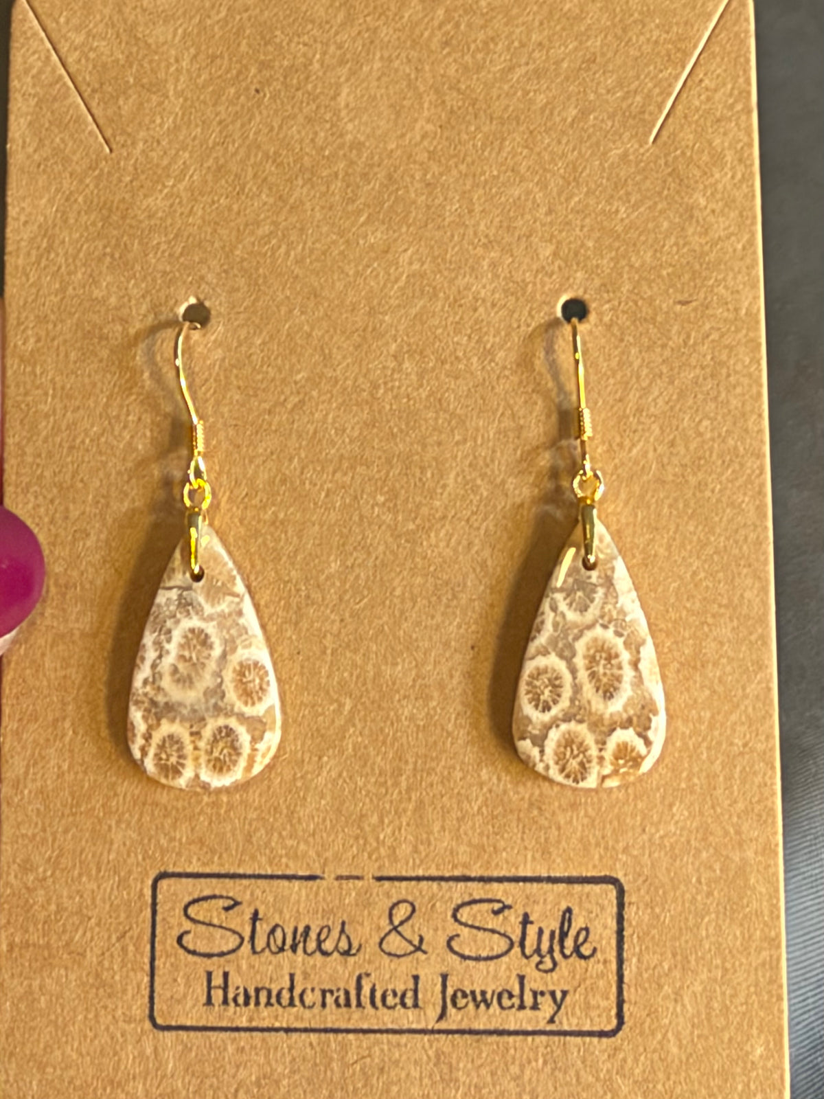 Fossil Coral Earrings
