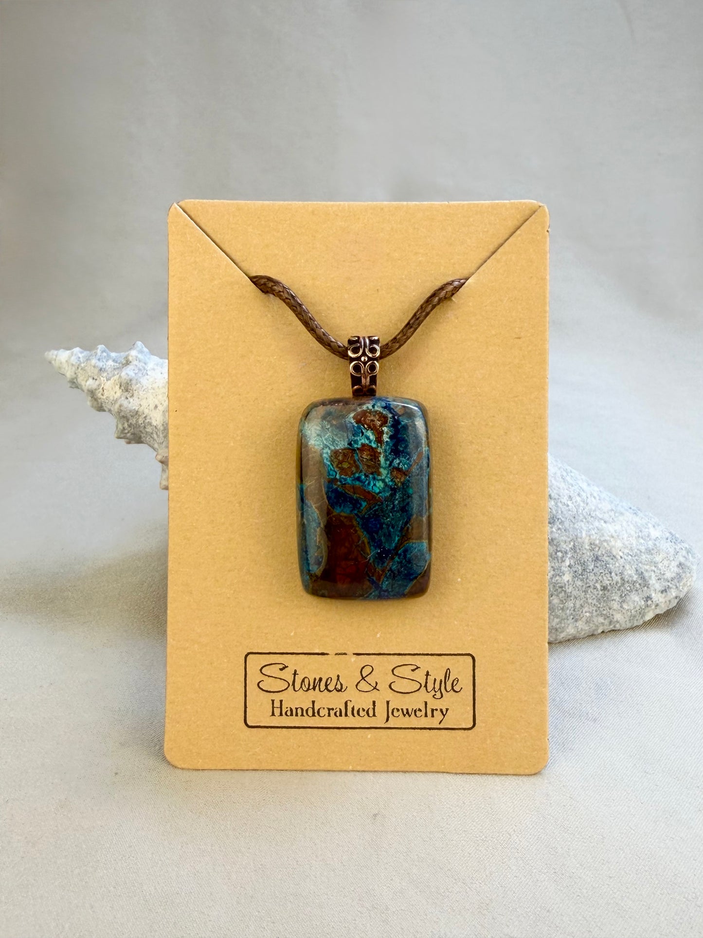 Azurite Pendant Necklace