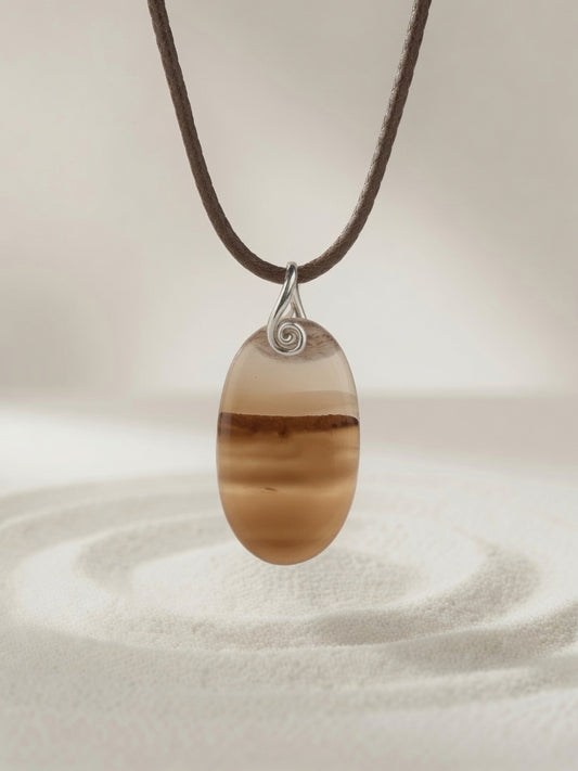 Montana Agate Pendant Necklace