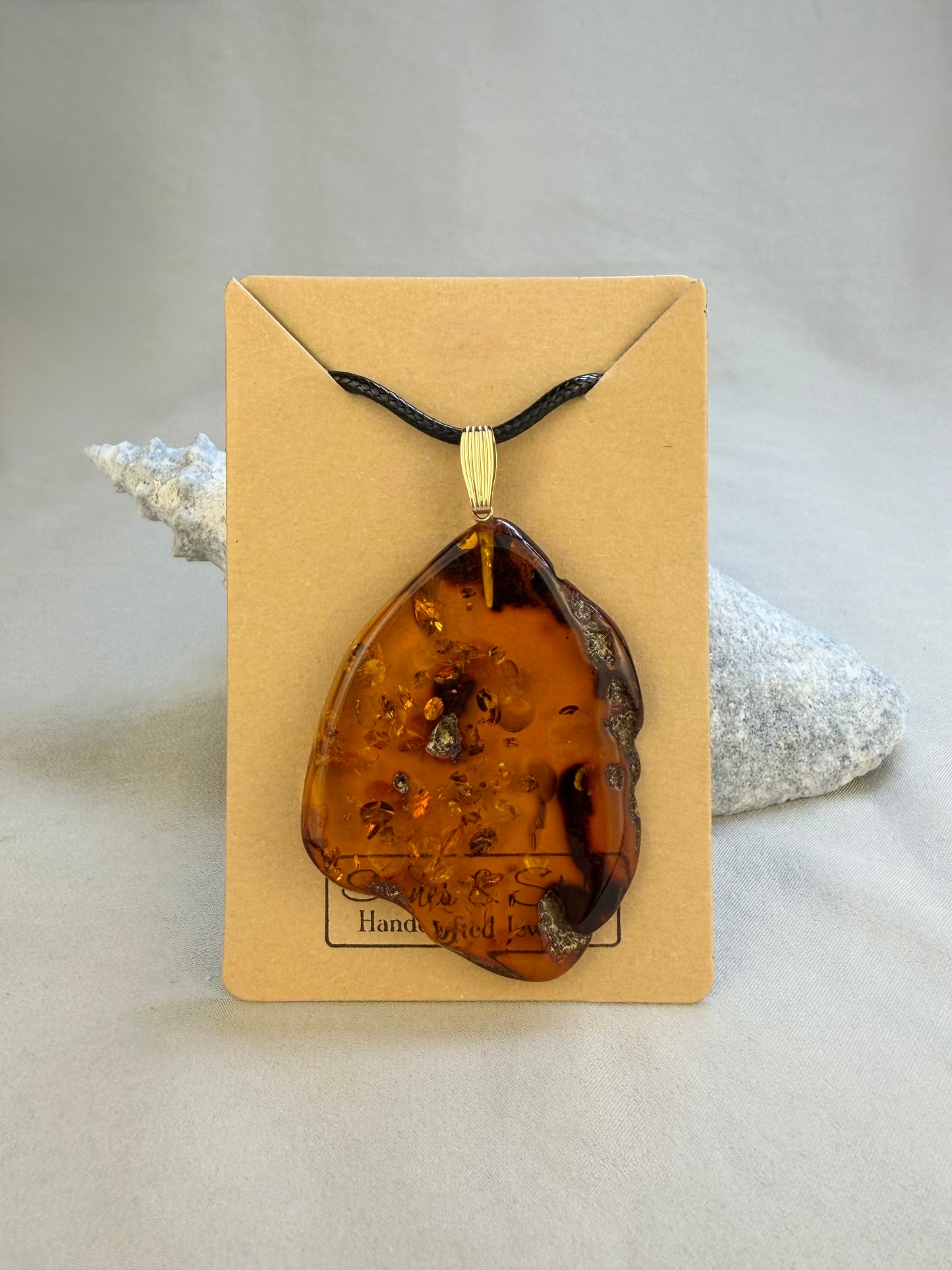 Amber Pendant Necklace