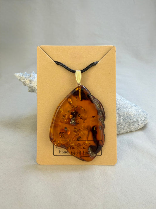 Amber Pendant Necklace