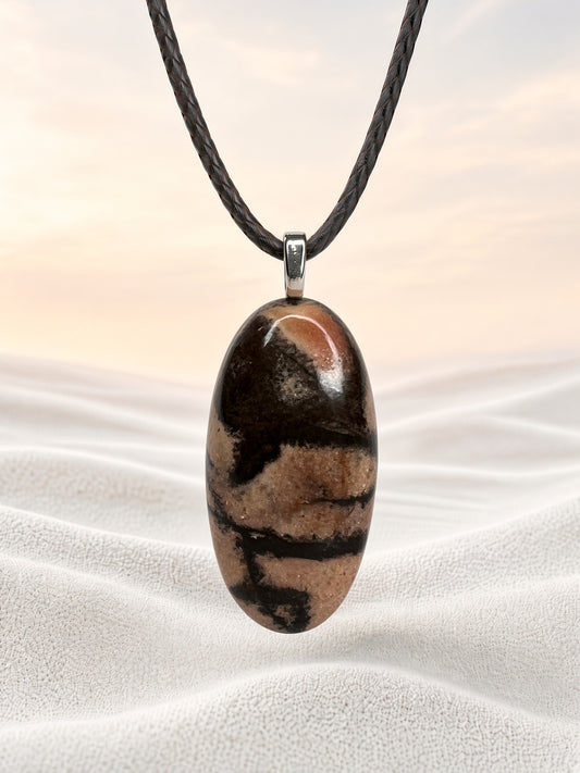 Cappuccino Jasper Pendant Necklace