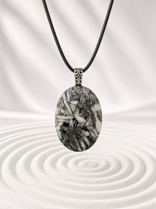 Austrian Pinolith Pendant Necklace