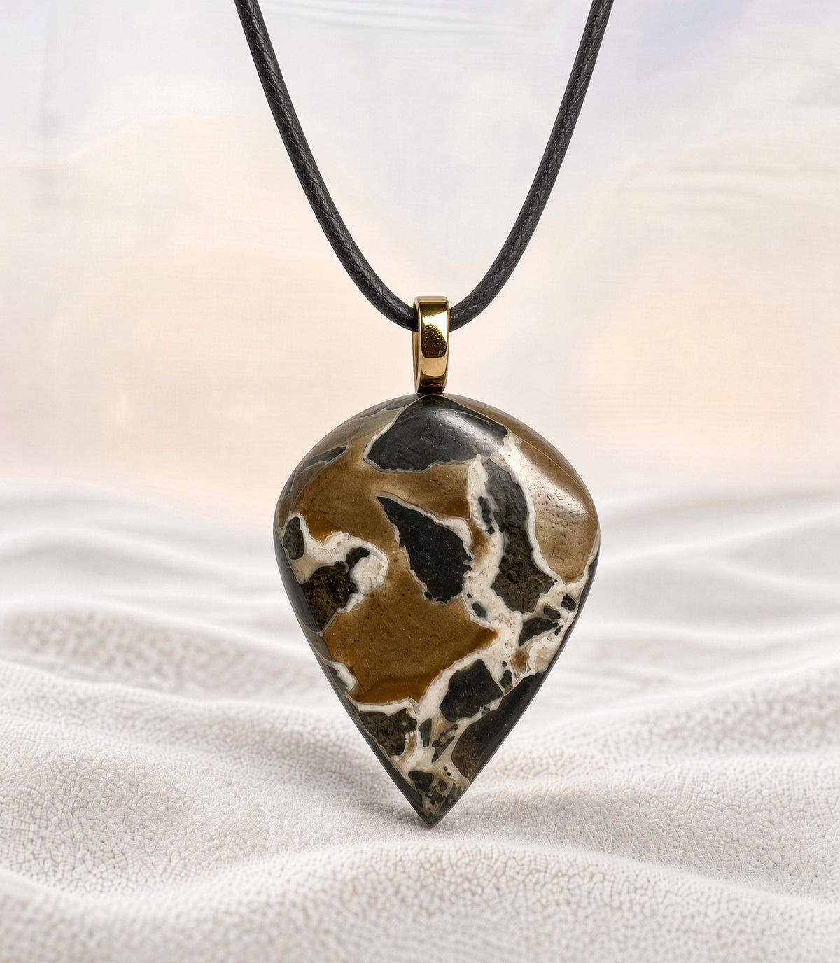 Black Dahlia (Brecciated Jasper)  Pendant Necklace