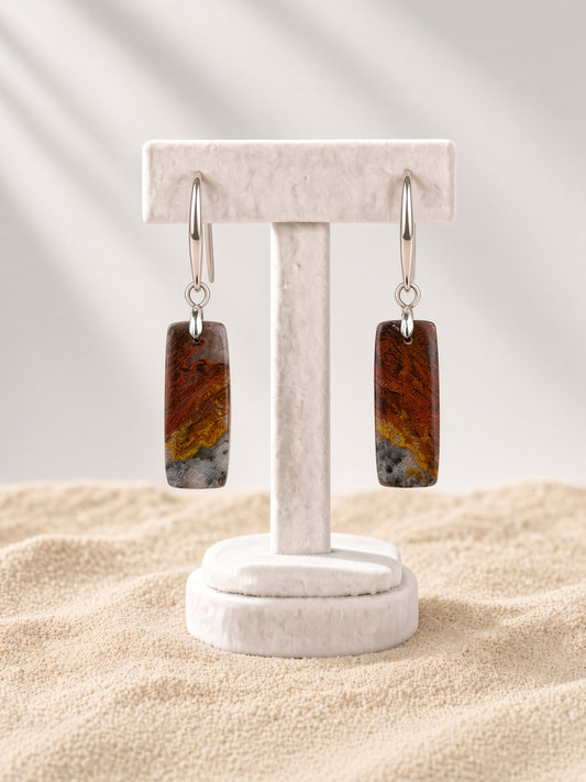 Seam Agate Earrings