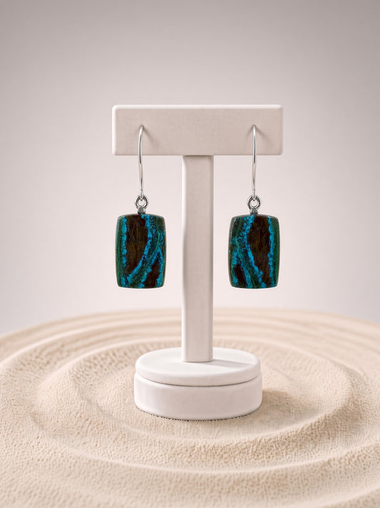 Chrysocolla Malachite Earrings