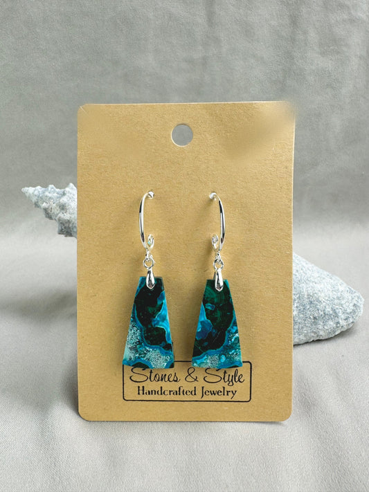 Chrysocolla Malachite Earrings