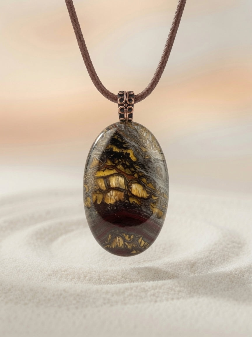 Tiger Iron Pendant Necklace