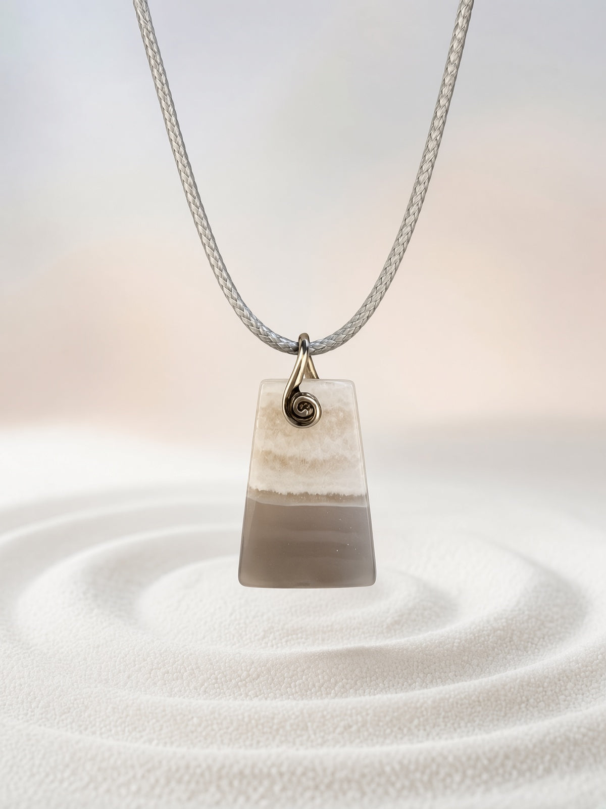 Banded Agate Pendant Necklace