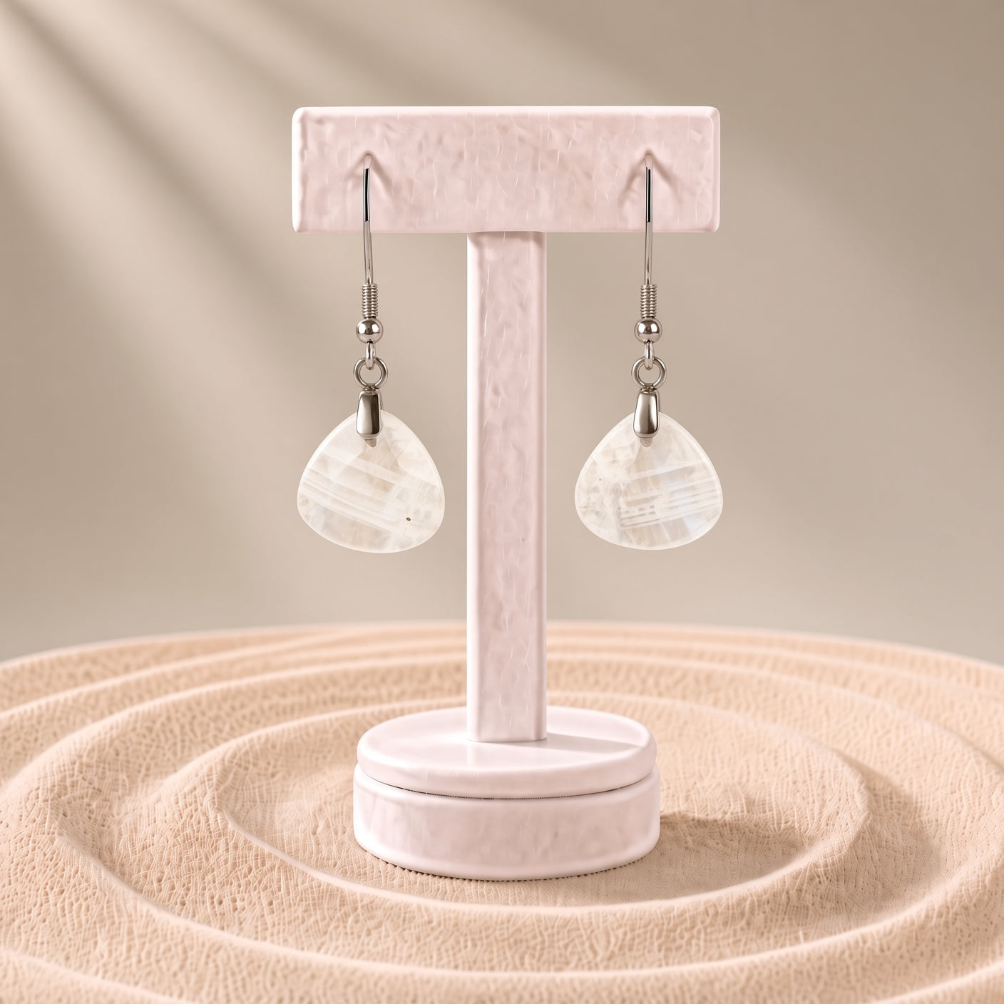 Faceted Moonstone Earrings