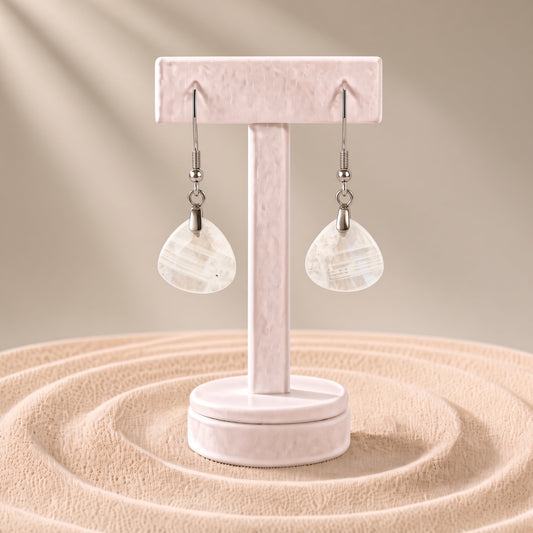 Faceted Moonstone Earrings