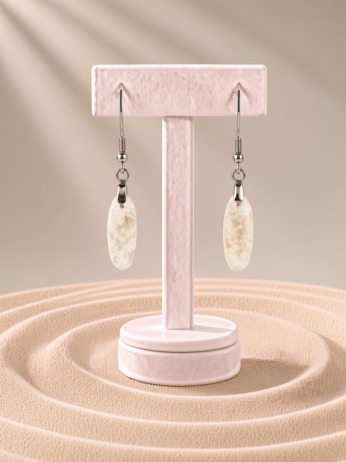 Faceted Moonstone Earrings