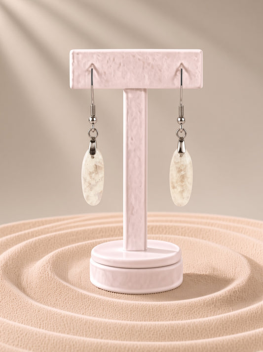 Faceted Moonstone Earrings